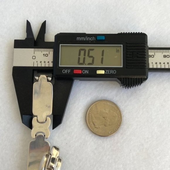 VTG Sterling Silver 925 Signed Bayanihan Modernist Panel Link Bracelet 7.25" 34g - Picture 14 of 16